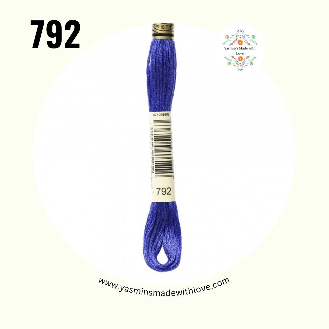 792 Cornflower Blue Dark – DMC Mouliné Standard Cotton