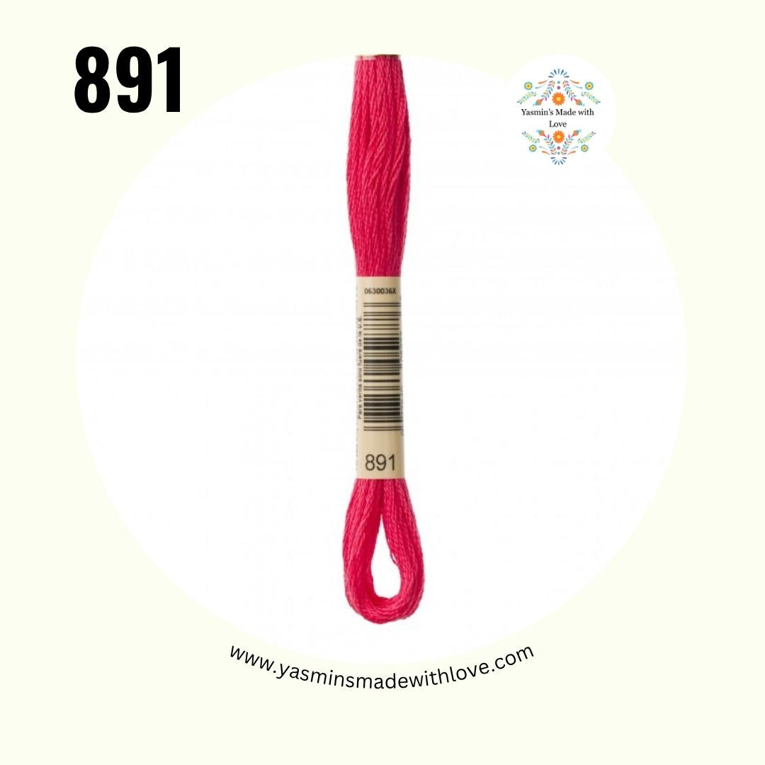 891 Carnation Dark – DMC Mouliné Standard Cotton
