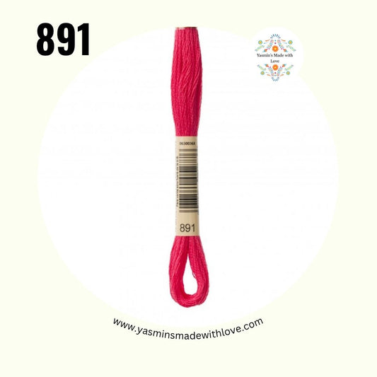 891 Carnation Dark – DMC Mouliné Standard Cotton
