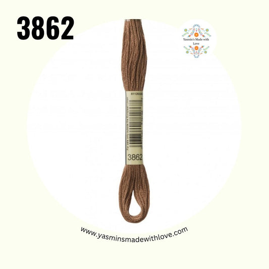 3862 Mocha Beige Dark – DMC Mouliné Standard Cotton