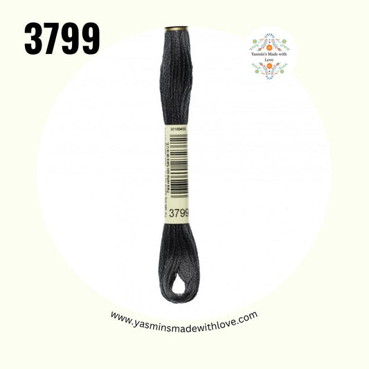 3799 Pewter Gray Very Dark – DMC Mouliné Standard Cotton