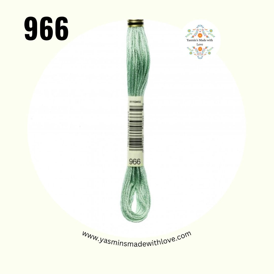 966 Baby Green Medium – DMC Mouliné Standard Cotton