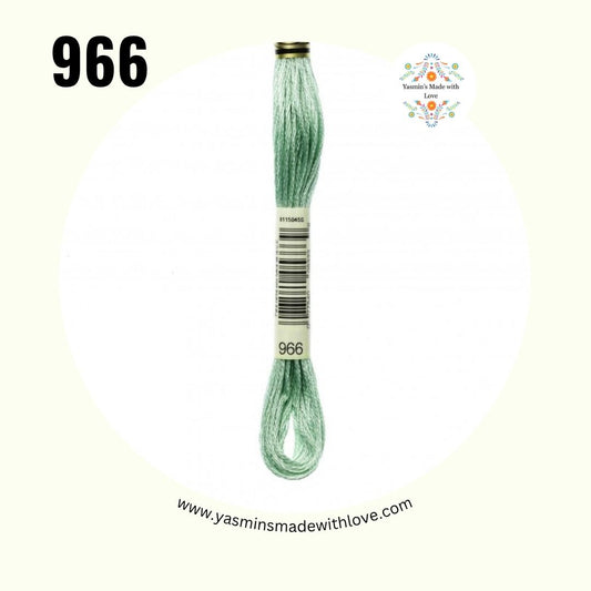 966 Baby Green Medium – DMC Mouliné Standard Cotton