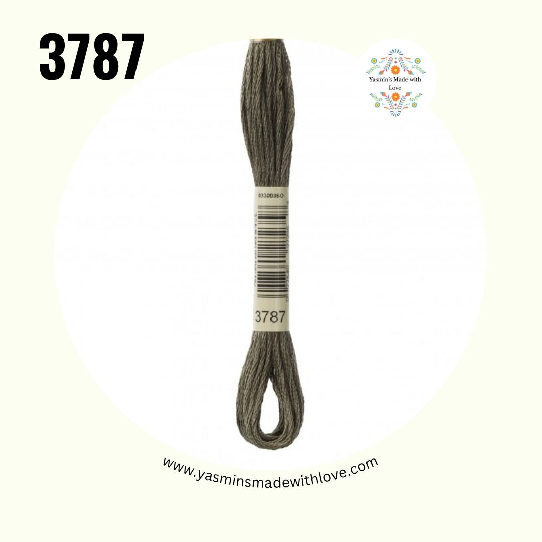 3787 Brown Gray Dark – DMC Mouliné Standard Cotton