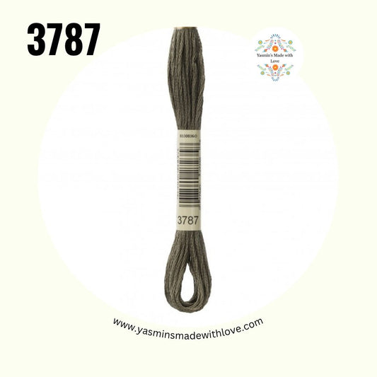 3787 Brown Gray Dark – DMC Mouliné Standard Cotton
