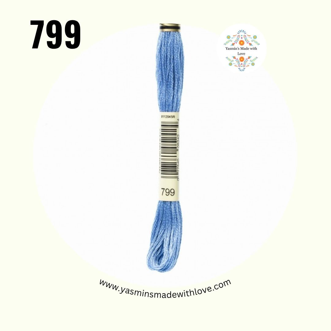 799 Delft Blue Medium – DMC Mouliné Standard Cotton