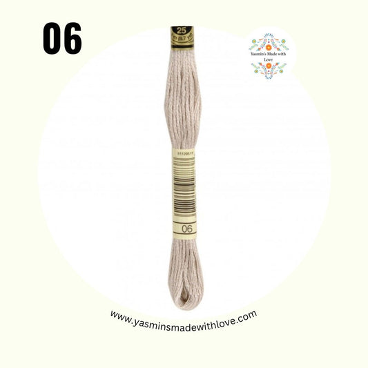 DMC 06 Driftwood Medium Light – DMC Mouliné Standard Cotton