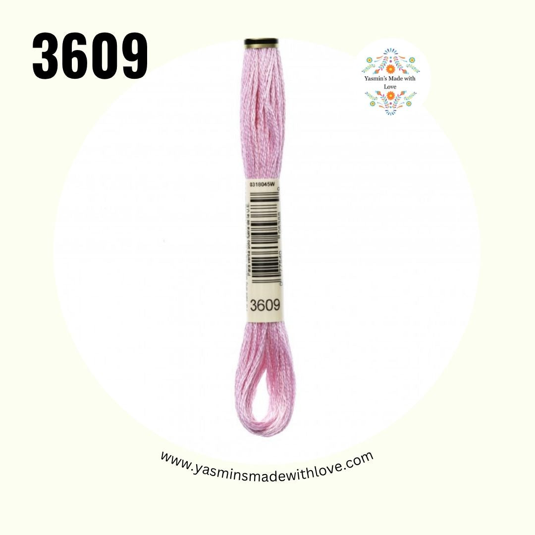 3609 Plum Ultra Light – DMC Mouliné Standard Cotton