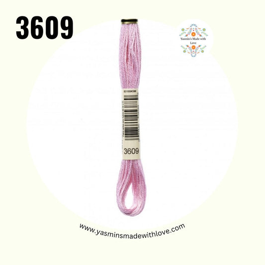 3609 Plum Ultra Light – DMC Mouliné Standard Cotton