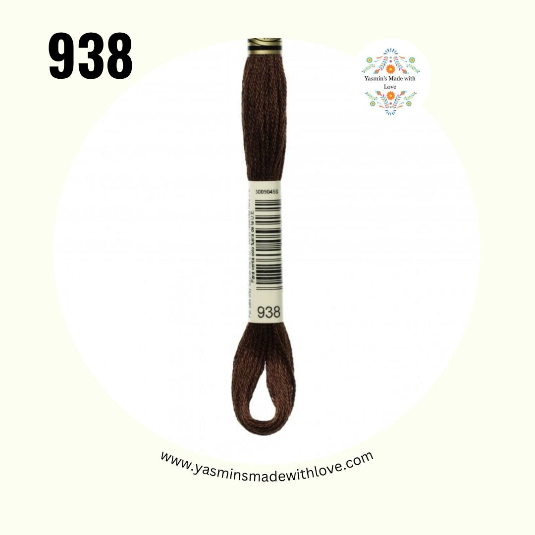 938 Coffee Brown Ultra Dark – DMC Mouliné Standard Cotton