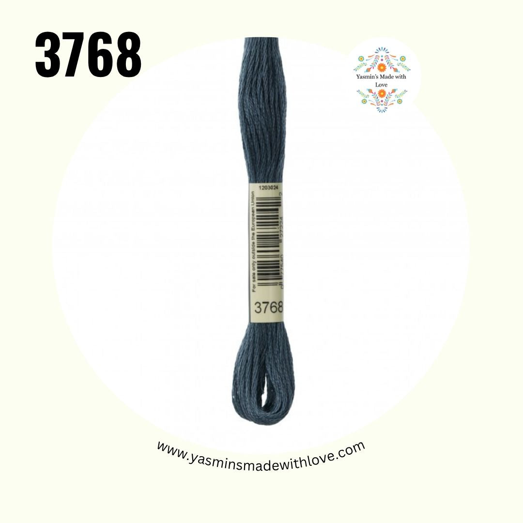 3768 Gray Green Dark – DMC Mouliné Standard Cotton