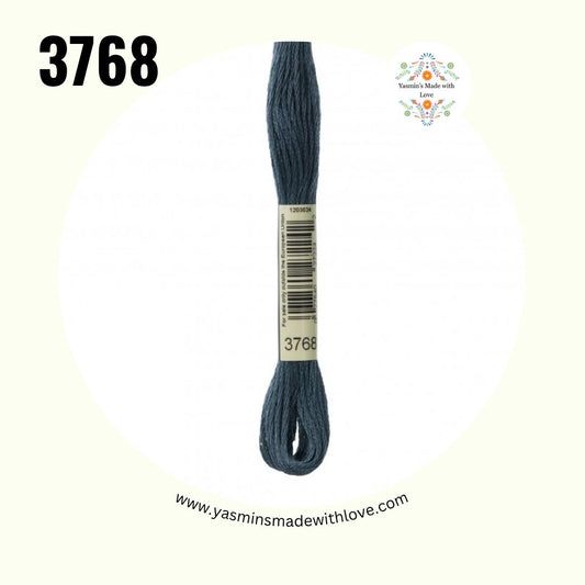 3768 Gray Green Dark – DMC Mouliné Standard Cotton