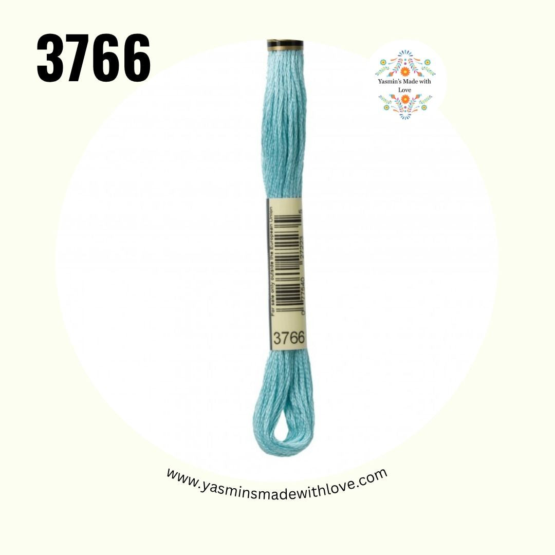 3766 Peacock Blue Light – DMC Mouliné Standard Cotton