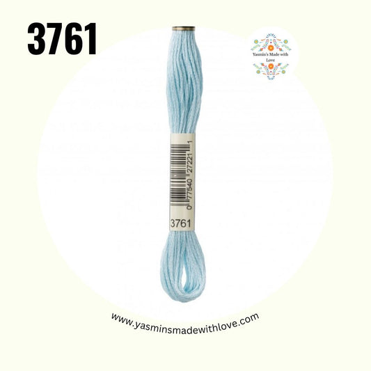 3761 Sky Blue Light – DMC Mouliné Standard Cotton