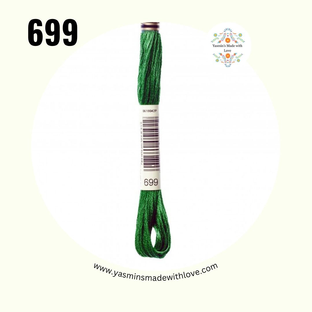 DMC 699 Green – Mouliné Standard Cotton Embroidery Floss
