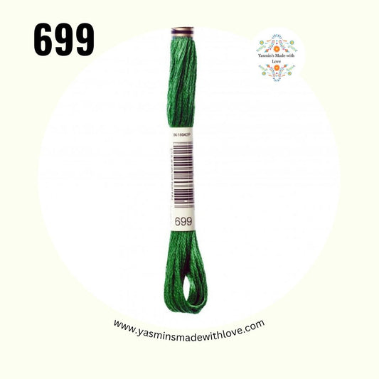 DMC 699 Green – Mouliné Standard Cotton Embroidery Floss