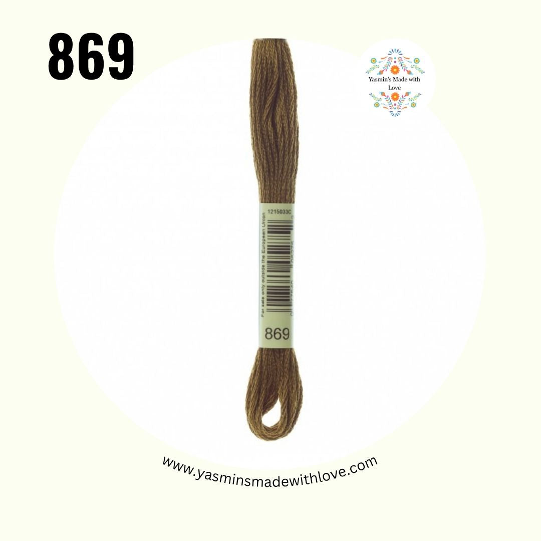 869 Hazelnut Brown Very Dark – DMC Mouliné Standard Cotton