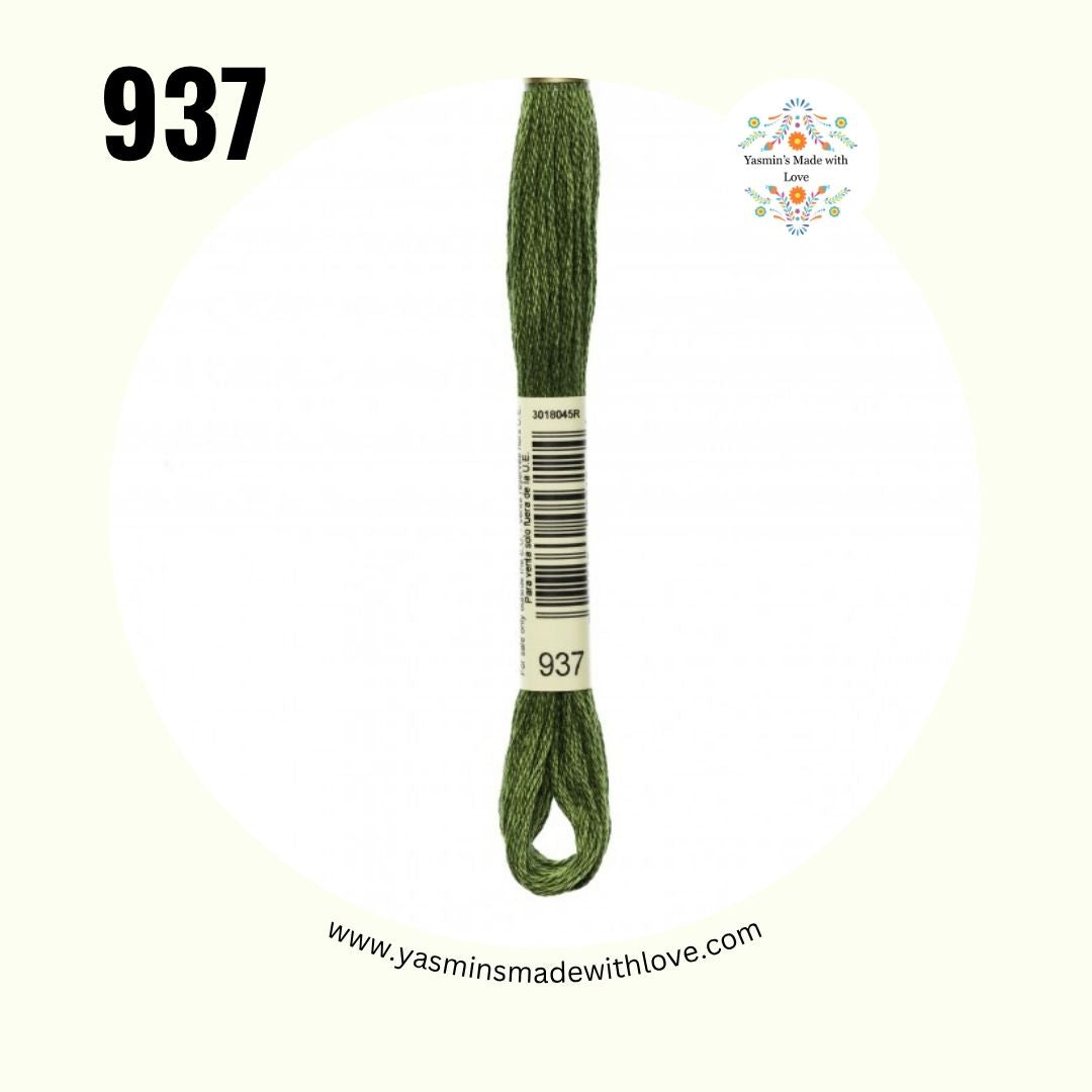 937 Avocado Green Medium – DMC Mouliné Standard Cotton
