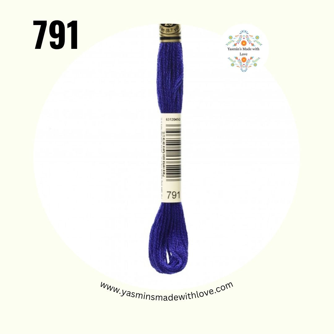791 Cornflower Blue Very Dark – DMC Mouliné Standard Cotton