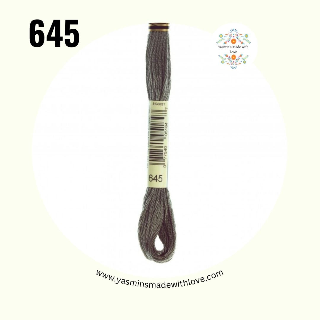 DMC 645 Beaver Gray – Very Dark Mouliné Standard Cotton Embroidery Floss