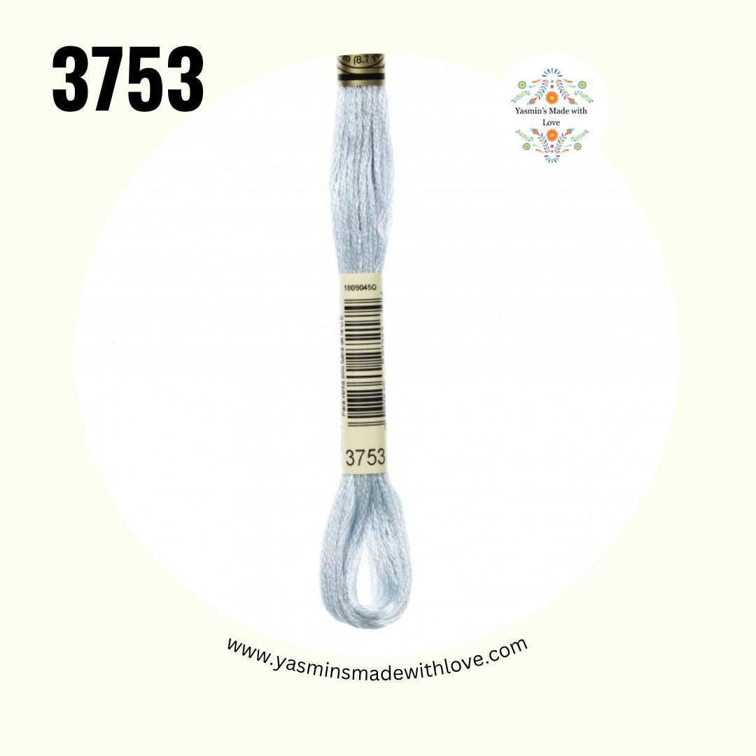 3753 Antique Blue Ultra Very Light – DMC Mouliné Standard Cotton