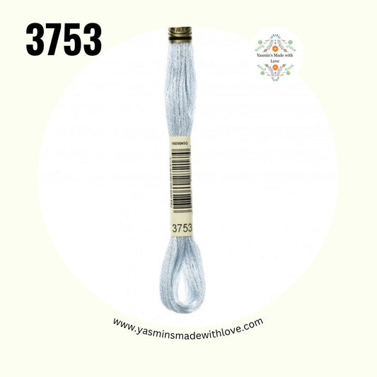 3753 Antique Blue Ultra Very Light – DMC Mouliné Standard Cotton