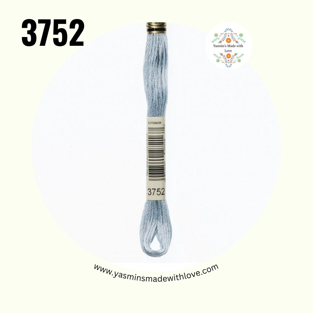 3752 Antique Blue Very Light – DMC Mouliné Standard Cotton