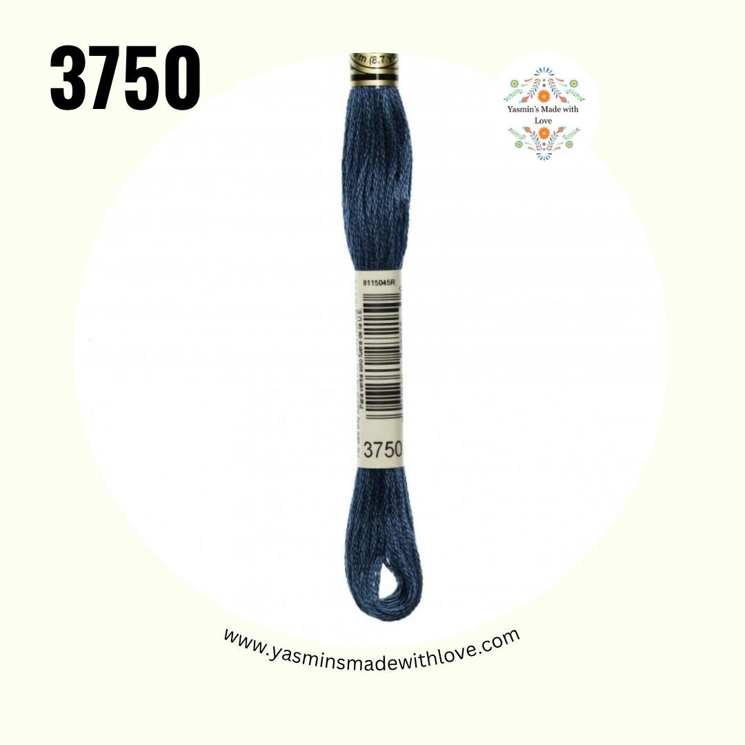 3750 Antique Blue Very Dark – DMC Mouliné Standard Cotton