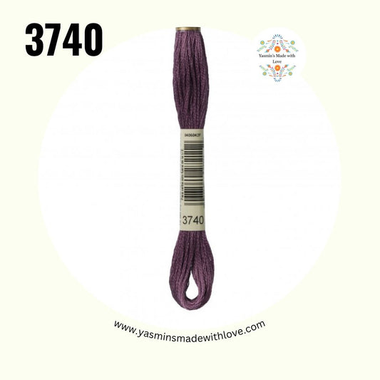 3740 Antique Violet Dark – DMC Mouliné Standard Cotton