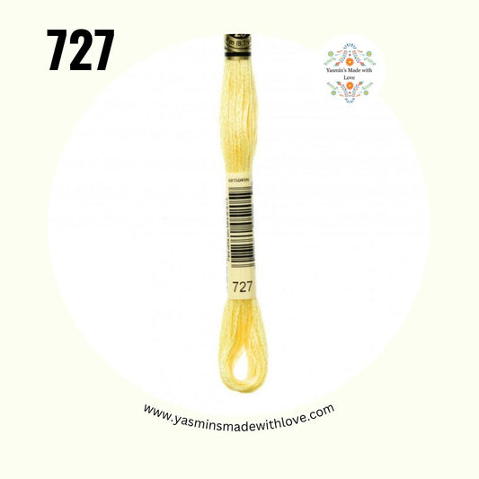 DMC 727 Topaz – Very Light Mouliné Standard Cotton Embroidery Floss