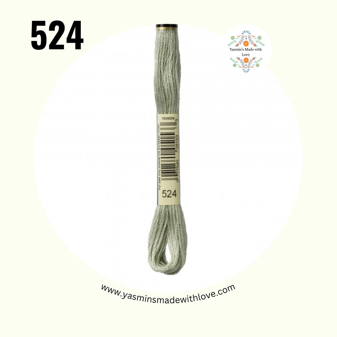 DMC 524 Fern Green Very Light – Mouliné Standard Cotton Embroidery Floss