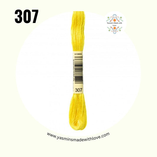 DMC 307 Lemon – DMC Mouliné Standard Cotton