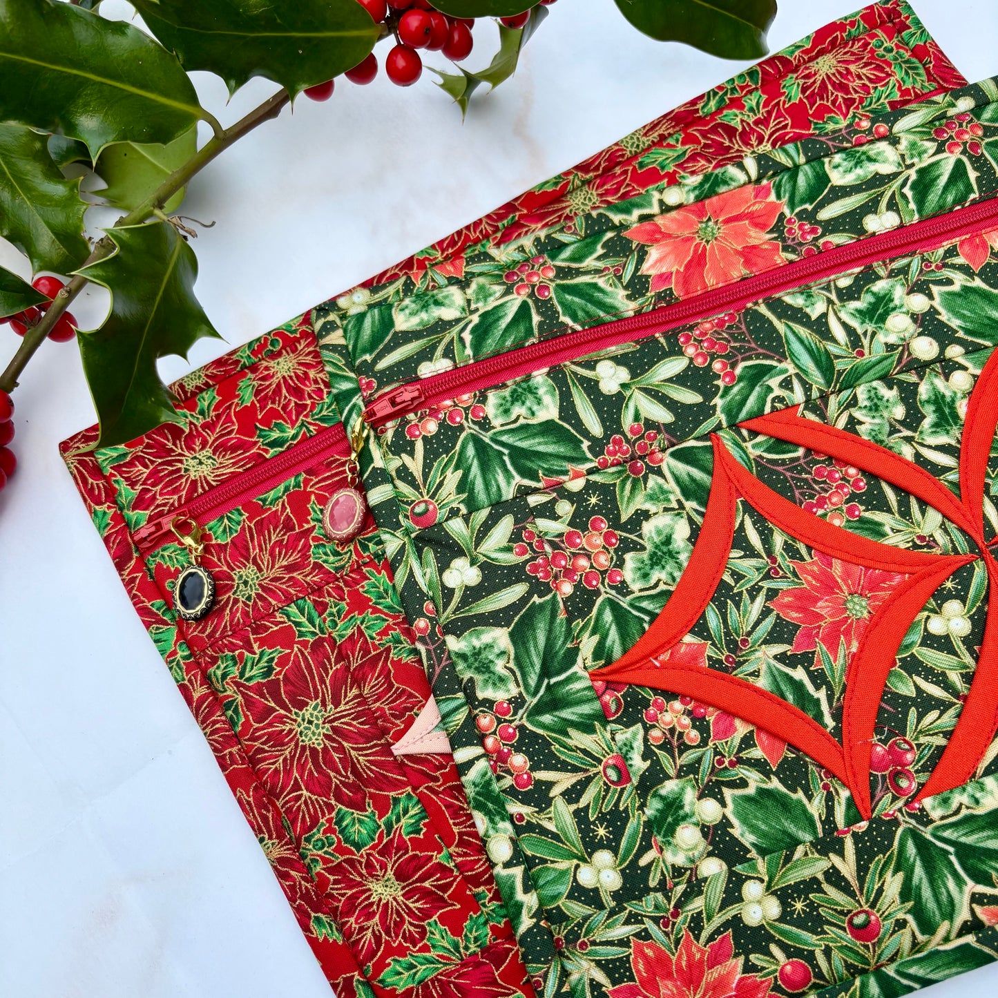 Christmas Project Bag for Cross-stitch & Embroidery