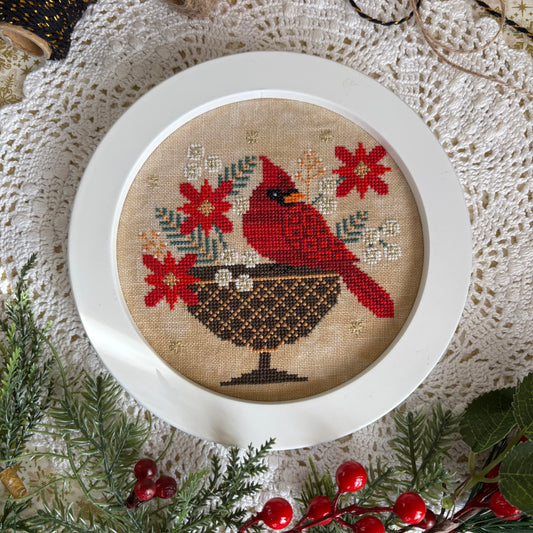 Carlos the Red Cardinal Cross-stitch Pattern