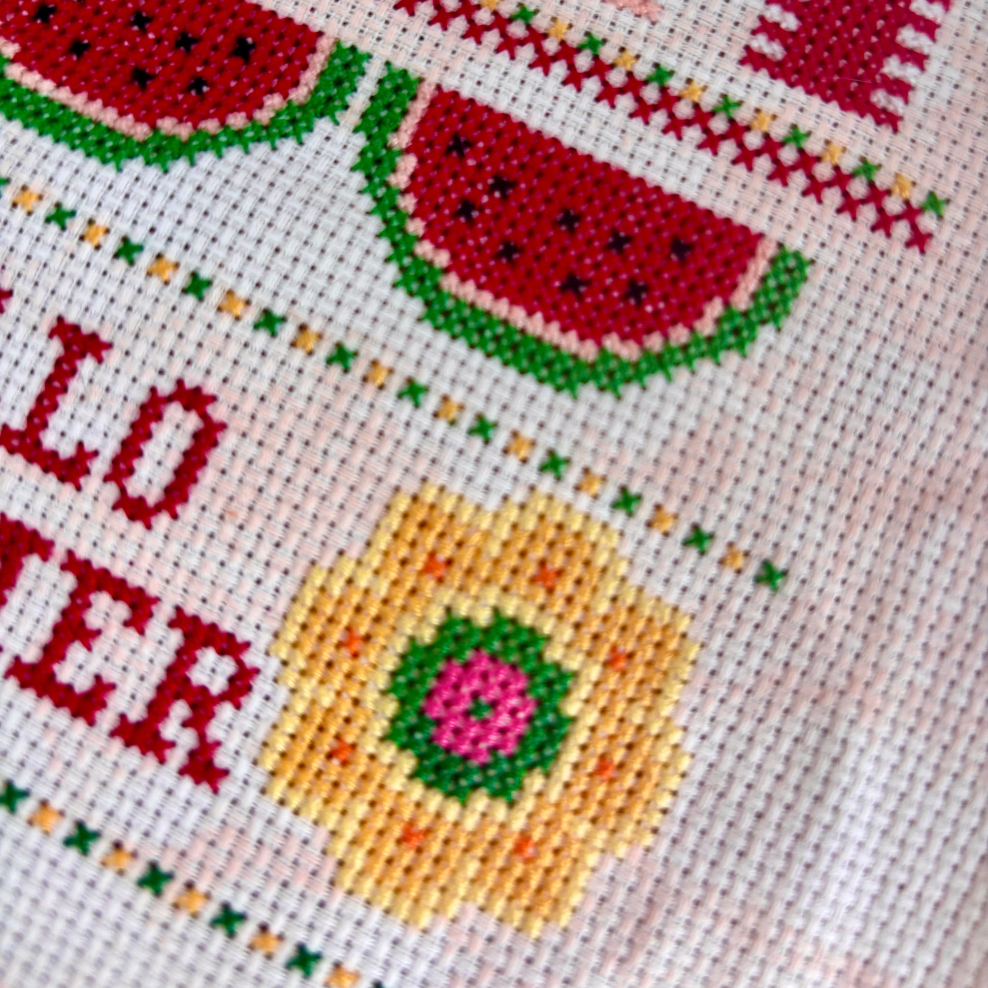 Hello Summer Band Sampler Cross-stitch Chart