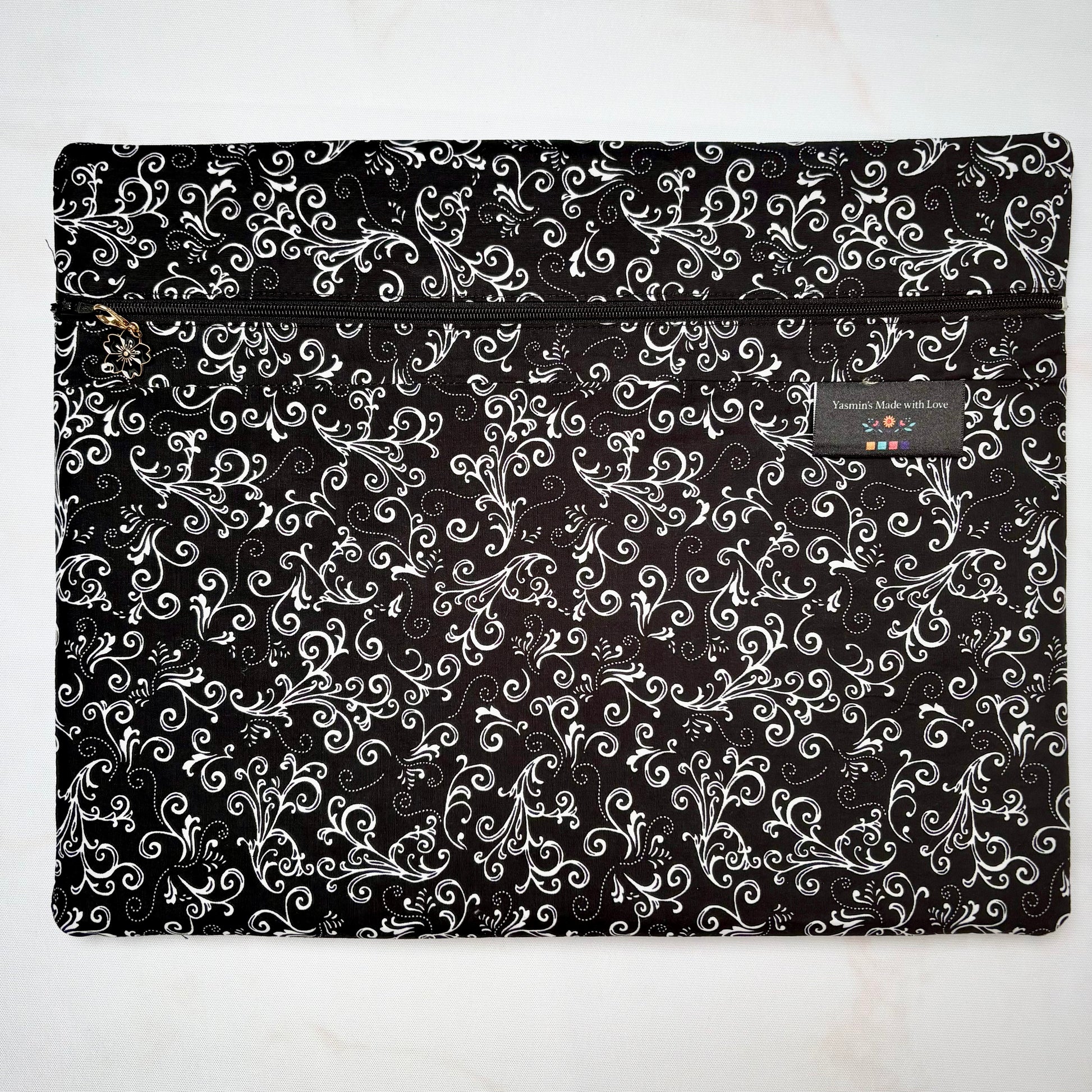 Night & Day Project Bag 11×14 quilting cotton craft organiser