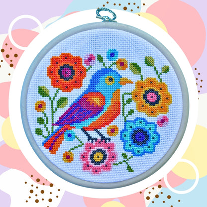 Pretty Bird Cross Stitch Kit