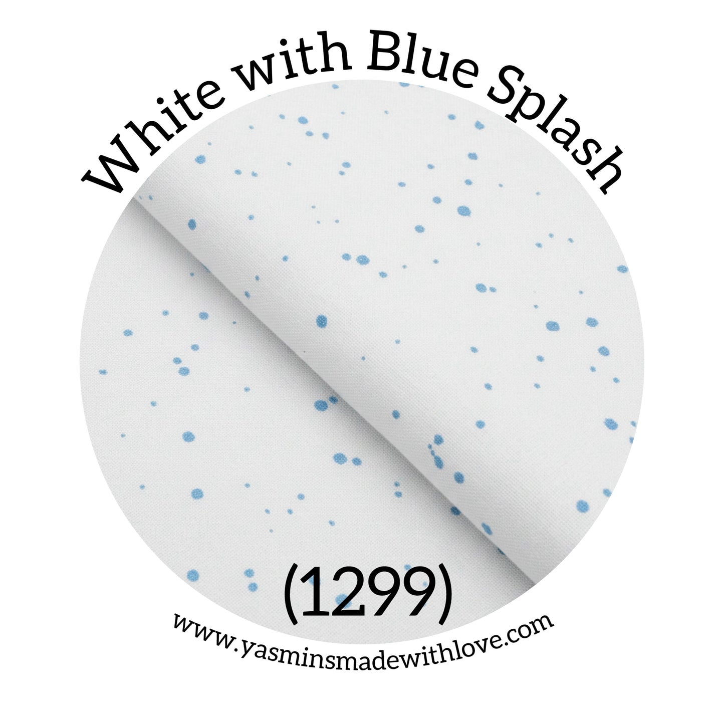 Zweigart 32ct Murano Evenweave – White with Blue Splash (1299)