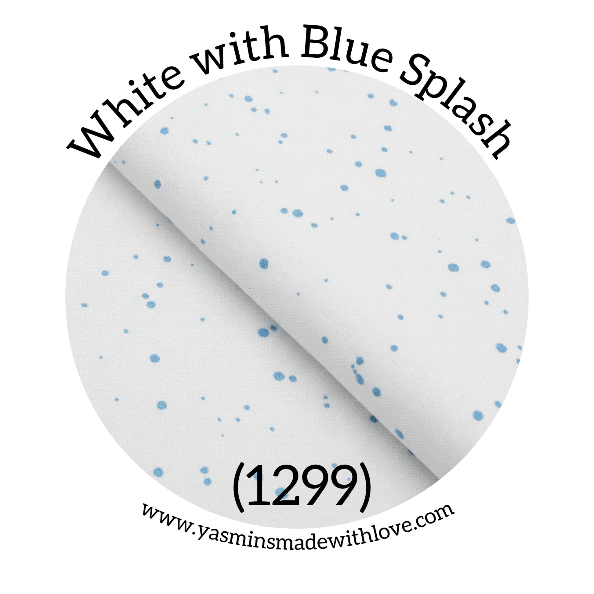 Zweigart 32ct Murano Evenweave – White with Blue Splash (1299)