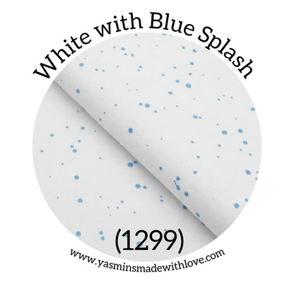 Zweigart 32ct Murano Evenweave – White with Blue Splash (1299)