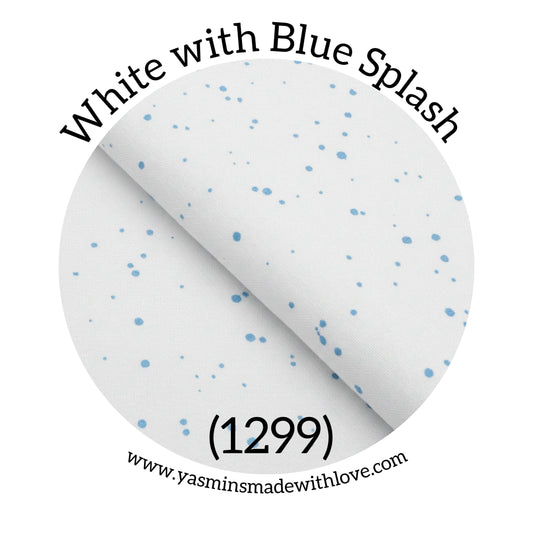 Zweigart 32ct Murano Evenweave – White with Blue Splash (1299)