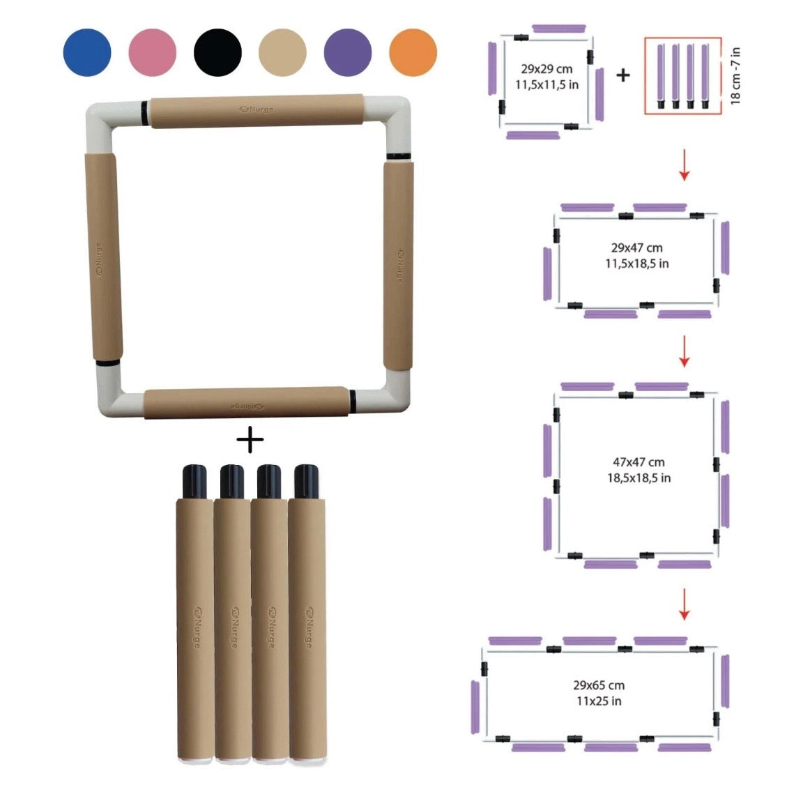 Extension Rod for Nurge Embroidery Snap Frame