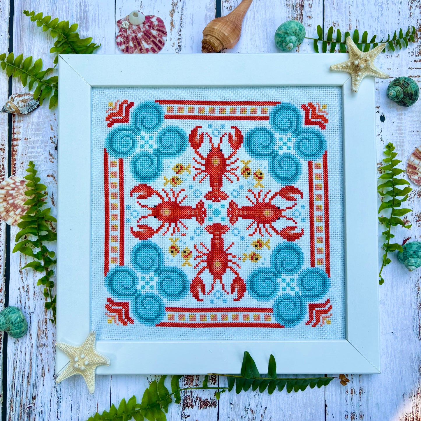 Lobster Mandala Cross -stitch Kit