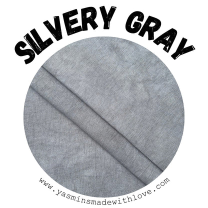 Silvery Gray Hand-Dyed Fabric