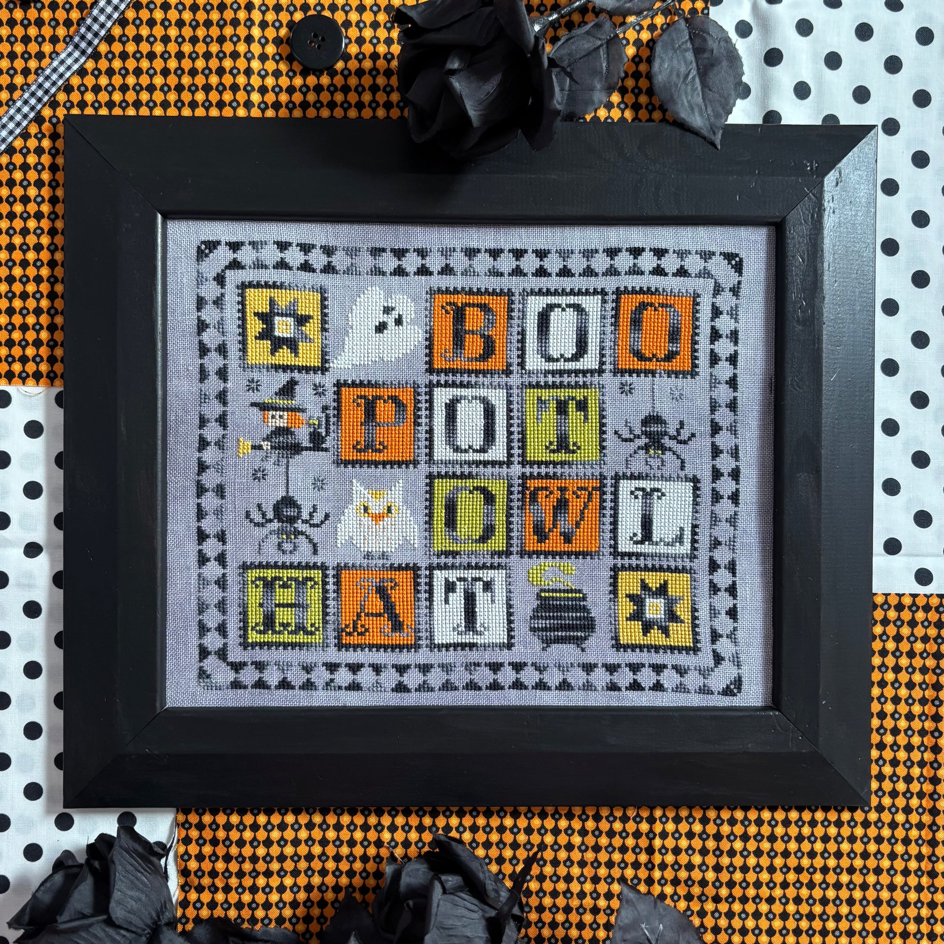 Halloween Scrabble cross stitch design