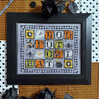 Halloween Scrabble cross stitch design