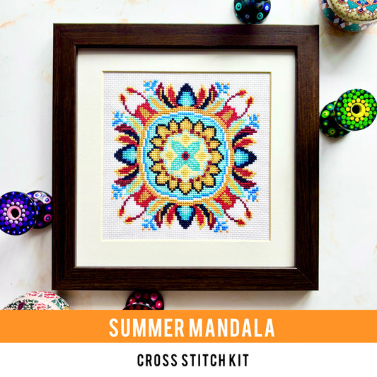 Summer Mandala Cross-stitch Kit