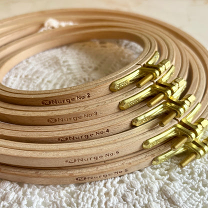 Nurge Beech Screwed Embroidery Hoops (Size 2-6)