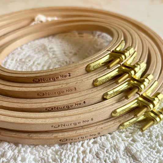 Nurge Beech Screwed Embroidery Hoops (Size 2-6)