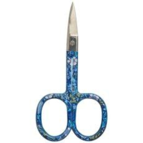 Floral embroidery scissors with fine pointed blades